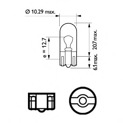 PHILIPS 12961B2 Bulb, door light